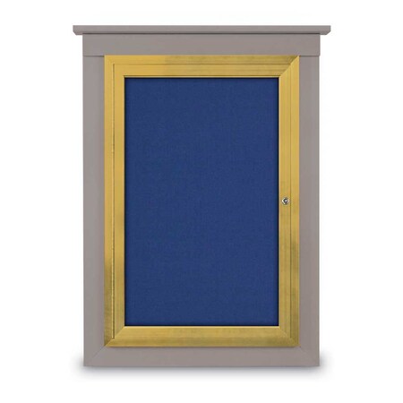 Sliding Glass Door Radius Letterboard,36x24,Gold/Blue Vinyl